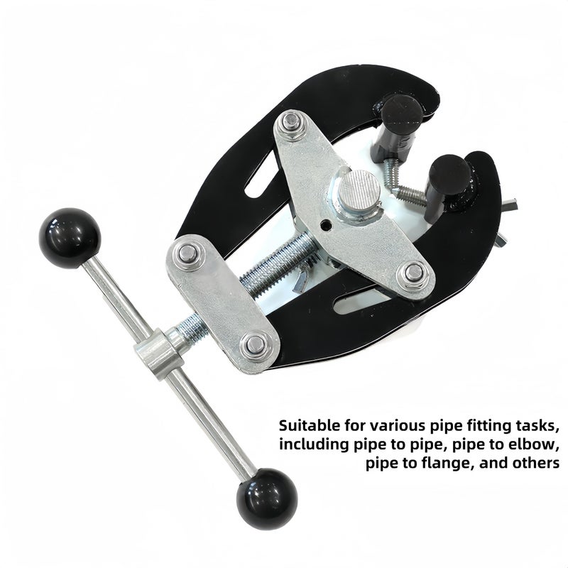 KZU 1-2.5 Inch Pipe Clamp, High Strength Steel Pipe Welding Clamp, Portable Pipe Alignment Clamp Tools with Quick Acting Screws for Pipe Fitting Welding (Black) - Image 4