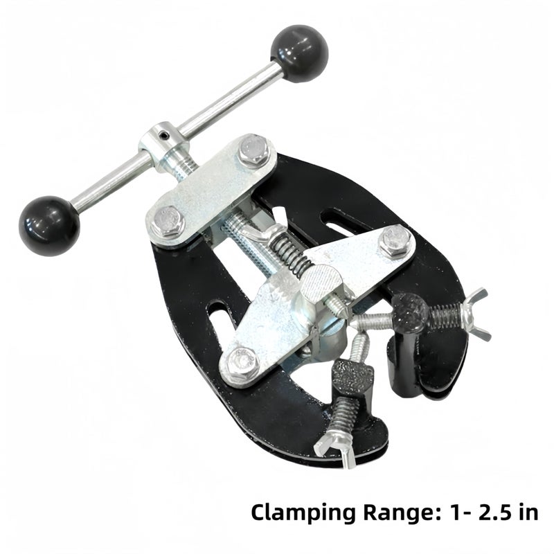 KZU 1-2.5 Inch Pipe Clamp, High Strength Steel Pipe Welding Clamp, Portable Pipe Alignment Clamp Tools with Quick Acting Screws for Pipe Fitting Welding (Black) - Image 2