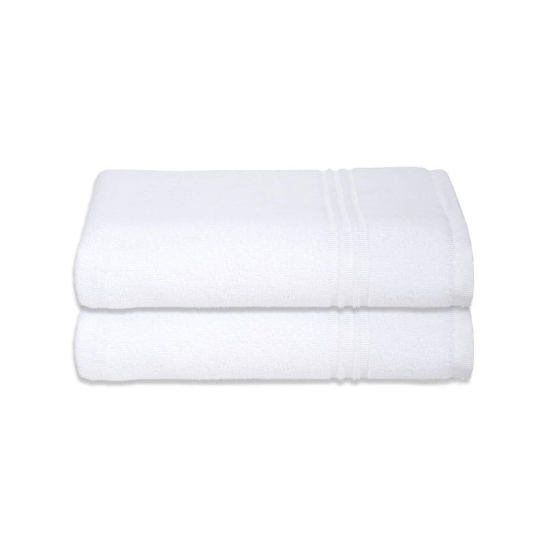 Ambra Linens Quick Dry Super Absorbent Microfiber Solid Bath Towel for Men and Women Soft Coral Towel 340 GSM Pack of 2