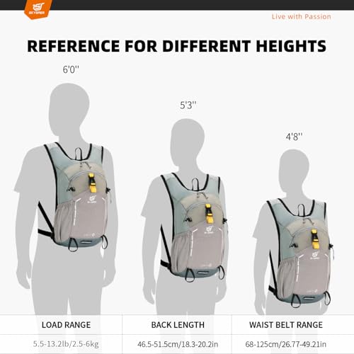 SKYSPER Small Hiking Backpack - 15L Travel Daypack Lightweight Bag Water Resistant Hiking Backpacks for Women Men - Image 2