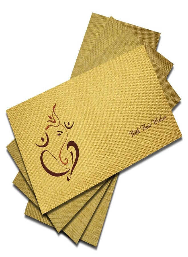 Brown Cloud Exclusive Shagun/Sagan/Money/Gift Envelope/Cover/Lifafa Printed on Golden Texture Paper for Gift/Festival/Occasion with Free Pen (003) (Pack of 20) - Image 1