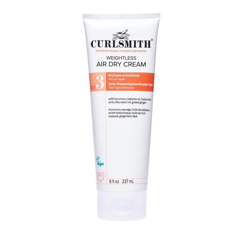 CURLSMITH Weightless Air Dry Cream Vegan LeaveIn Conditioner for Any Hair Type Smooths Hair 8 fl oz