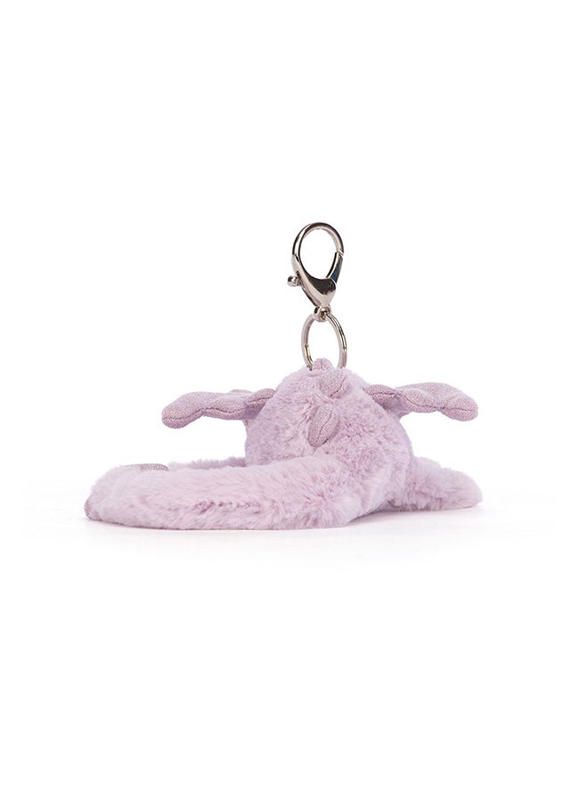 Jellycat Lavender Dragon Bag Charm 5 cm, Mini Plush Keychain, Soft Pastel Dragon Collectable, Cute Accessory for Bags, Backpacks & Gifts - Image 3
