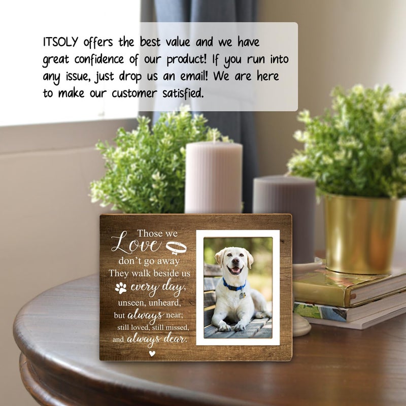 Itsoly Memorial Picture Frame, Pet Picture Frame, Sympathy Gifts for Loss of Loved Pet, Bereavement Gifts for Loss of Dog, Dog Remembrance Photo Frame or Memorial Gift, Fits 4 x 6 In Photo - Image 3