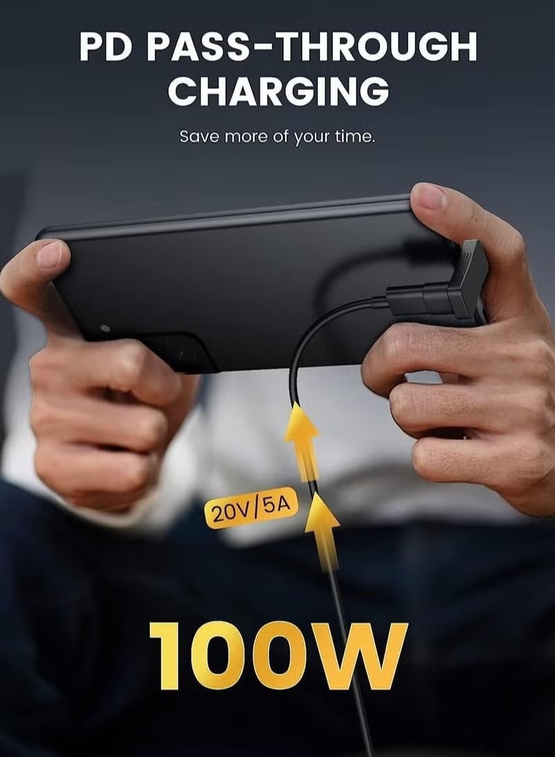 محول USB C 180 درجة ، [2 حزمة] موصل U Shape Type-C من ذكر إلى أنثى مع فيديو 4K@60Hz ، شحن سريع PD 100 واط ، موسع بزاوية لسطح البخار ، مفتاح ، كمبيوتر محمول ، جهاز لوحي ، هاتف - Image 4