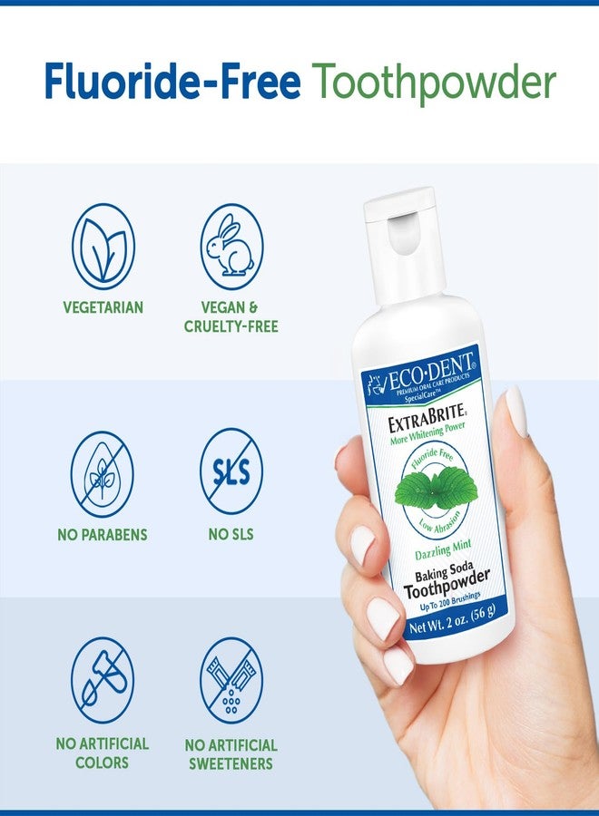 Eco-Dent Oral Care Bundle - ExtraBrite Toothpowder + Gentle Floss, Mint, Whitening Tooth Powder, SLS Free Toothpaste Alternative & Mint Waxed Dental Floss, Vegan (Set of 2) - Image 5