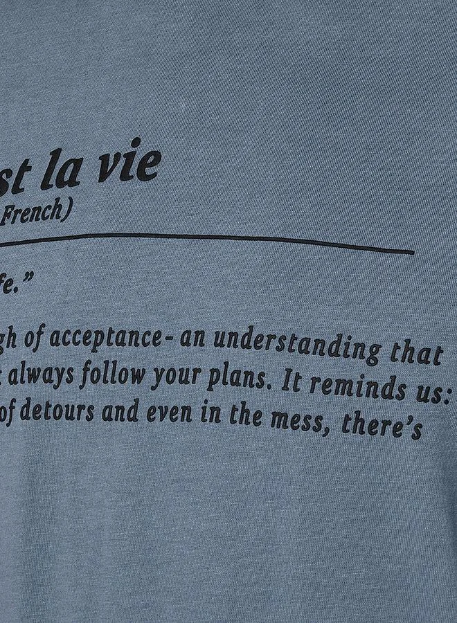 سبلاش فيڤ Men Regular Fit Crew Neck Short Sleeves Slogan Print T shirt