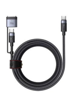 Mcdodo 2-in-1 USB-C to USB-C + MagSafe 3 Cable – CA-0140 2m Black – Fast Charging & Data Sync Cable for iPhone, MacBook, iPad, and Other USB-C Devices. Durable & High-Performance  - Image 1