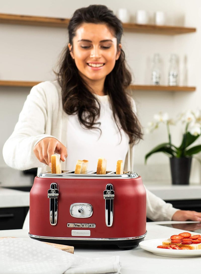Westinghouse Toaster 4-Slice  – High-Performance, Stylish & Family-Friendly Kitchen Essential  - Adjustable Browning Control and Removable Crumb Tray, Defrost, Reheat and Cancel Functions/ Perfect for Toasting Different Types Breads  - Image 1
