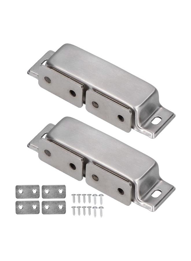 Thoraya 2Set Magnetic Door Latch Stainless Steel Door Damper Buffer Hardwares for Cupboard Wardrobe Closet Cabinet  - Image 1