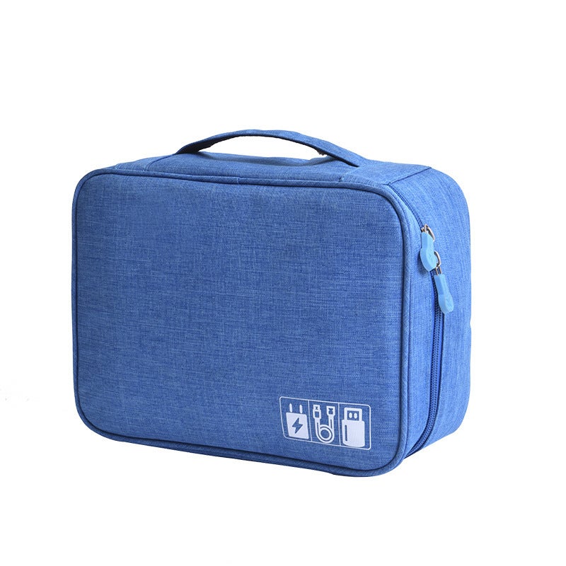 Cationic Charger Cosmetics Bag Portable Data Cable Mobile Phone Cosmetics Bag Waterproof Three-Layer Digital Bag - Image 1