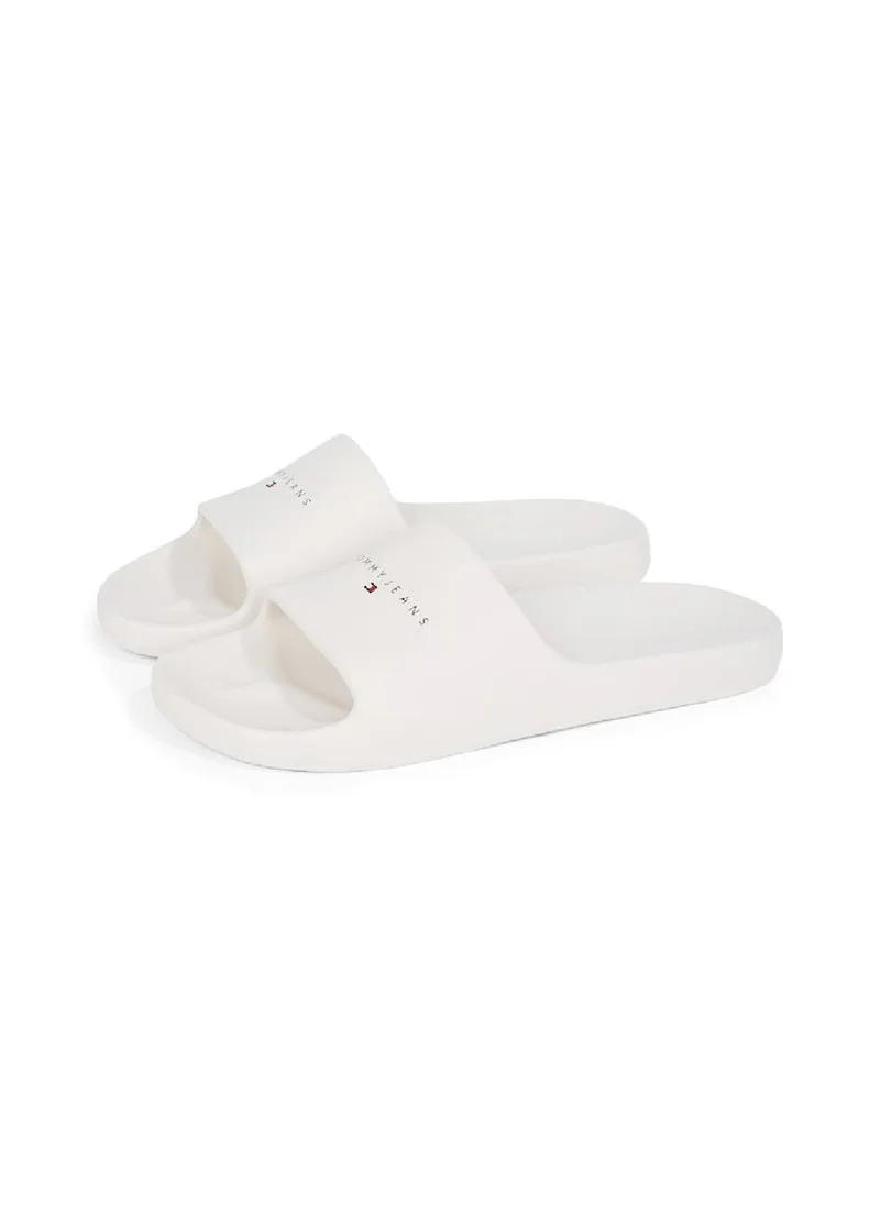 TOMMY JEANS Women's Pool Slides - Vinyl, White