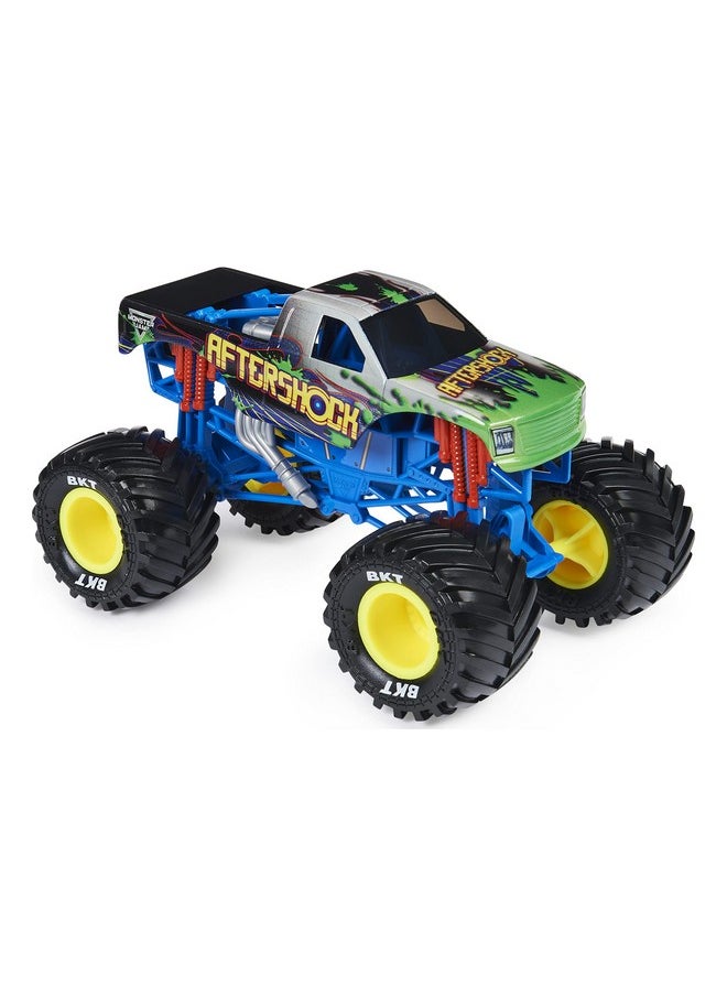 SPIN MASTER Monster Jam Official Aftershock Monster Truck - Aftershock Collector 1:24 Scale Die-Cast Vehicle - Chrome Rims and BKT Tread Tires for Use in All Playsets - Collectible for Fans & Birthday Parties  - Image 2