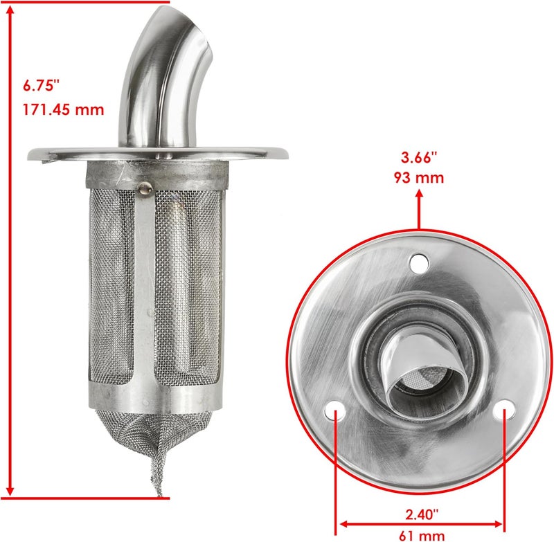 Caltric Exhaust Muffler Spark Arrester Outlet for Yamaha Grizzly 660 YFM660F 4X4 (2002-2008) - Image 2