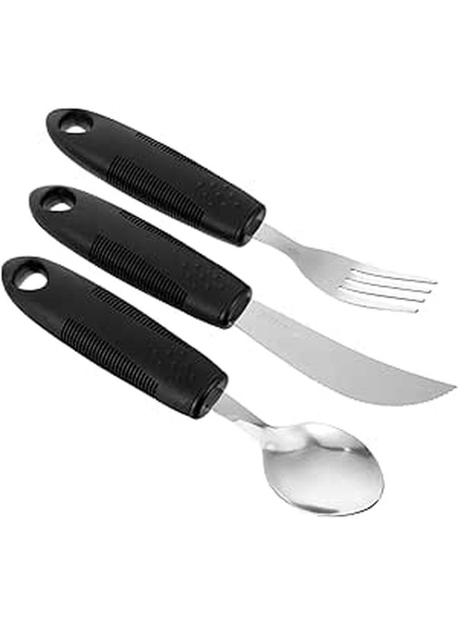 Anti Skid Ergonomic Stainless Steel Adaptive Utensils For Elderly Portable Dining Set - Image 1