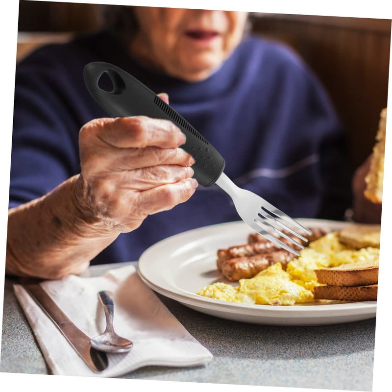 Anti Skid Ergonomic Stainless Steel Adaptive Utensils For Elderly Portable Dining Set - Image 4