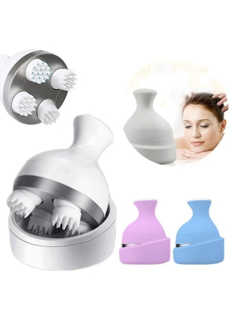 Electric Scalp Massager Handheld Head Massager with 4 Deep Tissue Massage Heads Stimulate Hair Growth Stress Relief Full Body Massage - Image 1