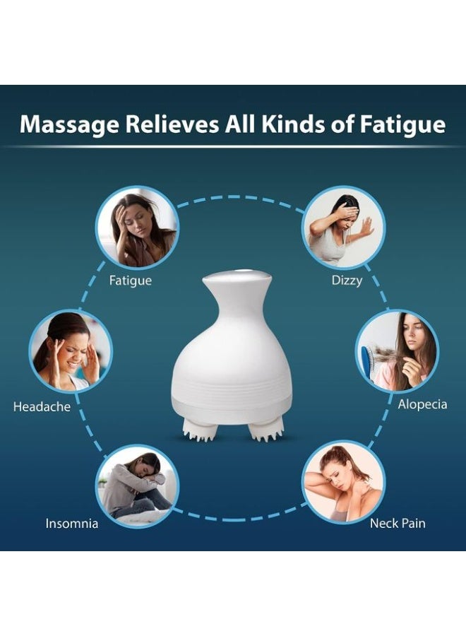 Electric Scalp Massager Handheld Head Massager with 4 Deep Tissue Massage Heads Stimulate Hair Growth Stress Relief Full Body Massage - Image 5