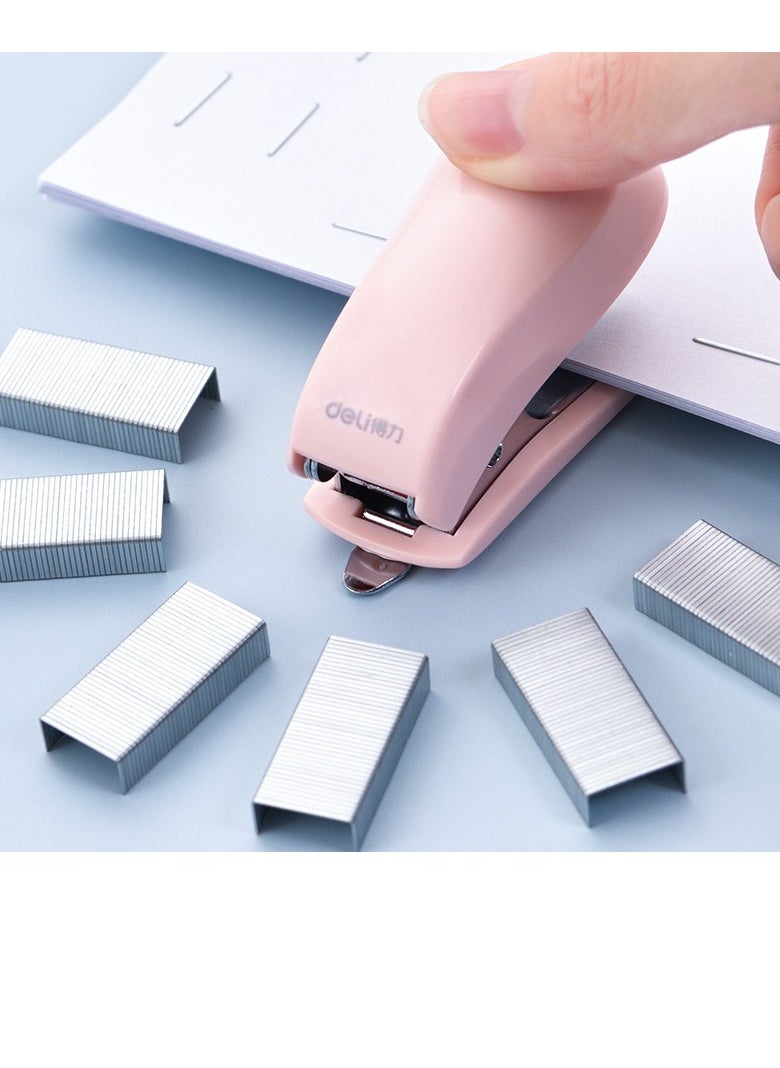Deli Deli Mini Stapler With 640 Standard Staples, 12 Sheet Capacity Desktop Stapler For Student, Office  - Image 3