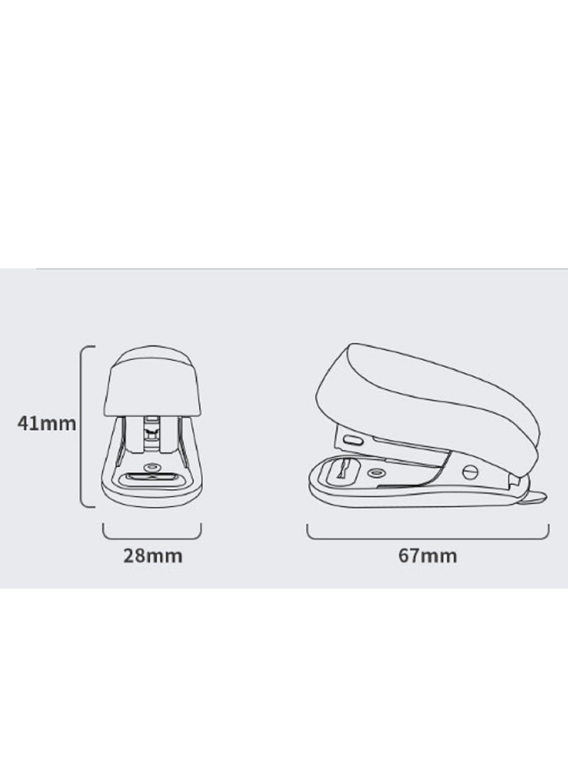 Deli - Deli Mini Stapler With 640 Standard Staples, 12 Sheet Capacity Desktop Stapler For Student, Office, Blue - Image 1