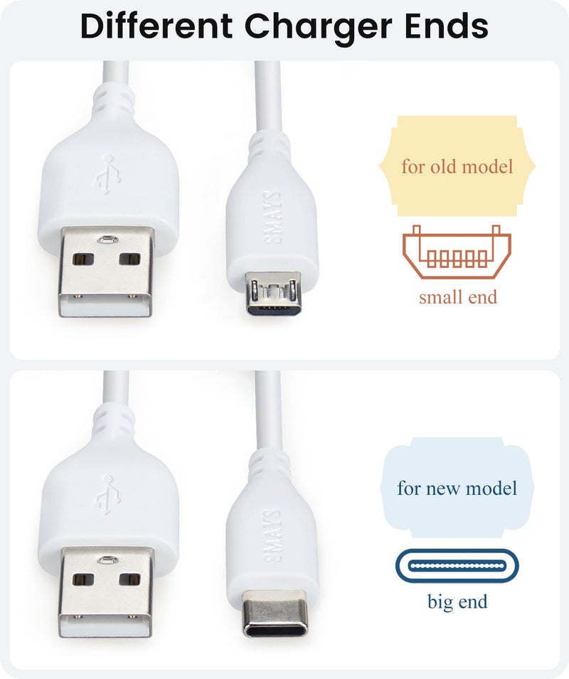 Smays Charger Cord Replacement for Kindle Fire, Paperwhite, Amazon Fire Tablet, Oasis e-Reader - White 6 ft - Image 4