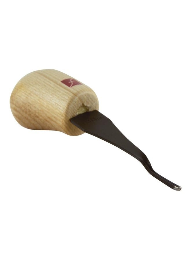 Flexcut Palm V-Tool, High Carbon Steel, Solid Ash Handle, 1 mm, 45 Degrees (FR803) - Image 2