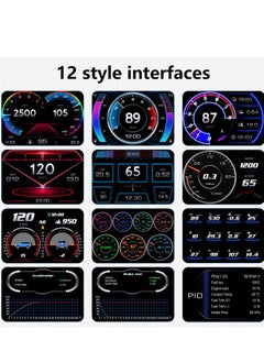 Excefore OBD2 Digital Speedometer, Universal Head Up Display (HUD), with Digital Multi Function and Multi Alarm Setting HD Display, with Speed, Tachometer, Troubleshooting, for Most Vehicles After 2008  - Image 3