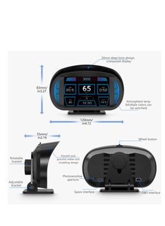 Excefore OBD2 Digital Speedometer, Universal Head Up Display (HUD), with Digital Multi Function and Multi Alarm Setting HD Display, with Speed, Tachometer, Troubleshooting, for Most Vehicles After 2008  - Image 5