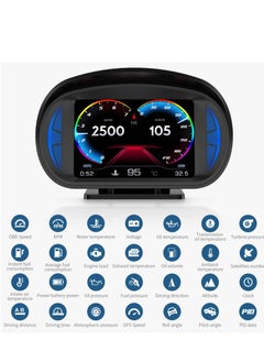 Excefore OBD2 Digital Speedometer, Universal Head Up Display (HUD), with Digital Multi Function and Multi Alarm Setting HD Display, with Speed, Tachometer, Troubleshooting, for Most Vehicles After 2008  - Image 2