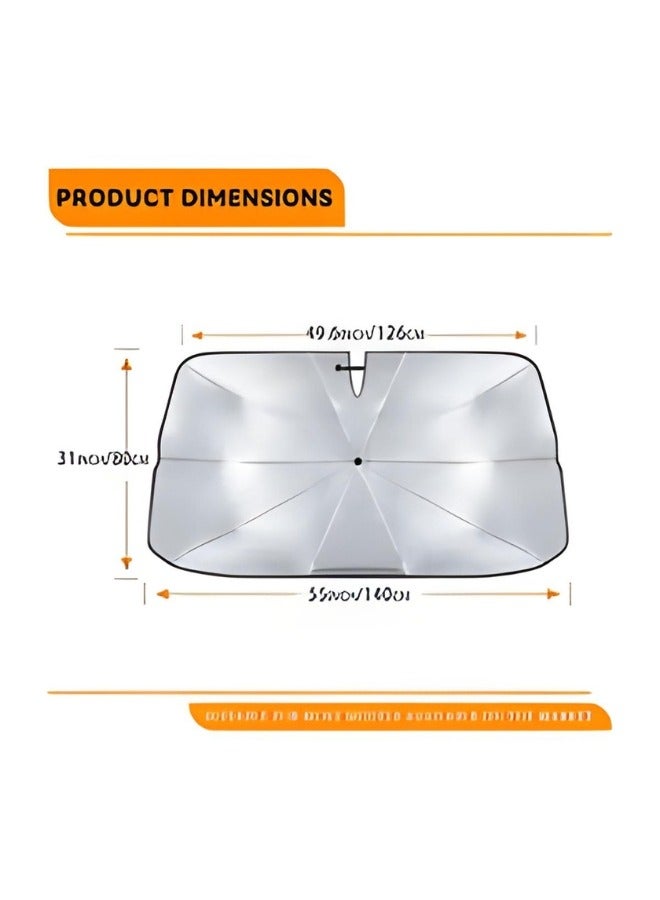 PRIMO PLUS Car Windshield Foldable Sun Shade Protector for Outdoor Use Travel and Daily Driving - Image 3