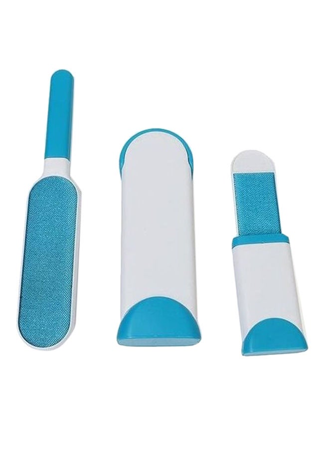 NIBEMINENT Double Sided Reusable Pet Fur Remover With Self-Cleaning Base Blue/White - Image 1