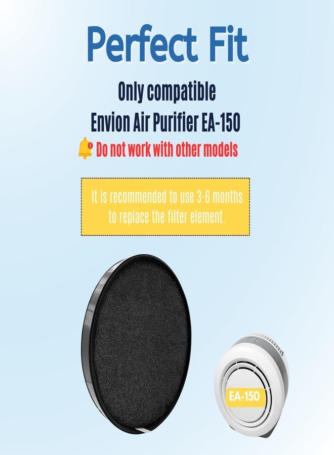 نيسبيرا فلتر بديل لجهاز تنقية الهواء إنفيون ثيرابيور EA-150 من نيسبيرا، فلتر كربون نشط بتقنية هيبا الحقيقية، 3 في 1، عبوة من قطعتين - Image 4