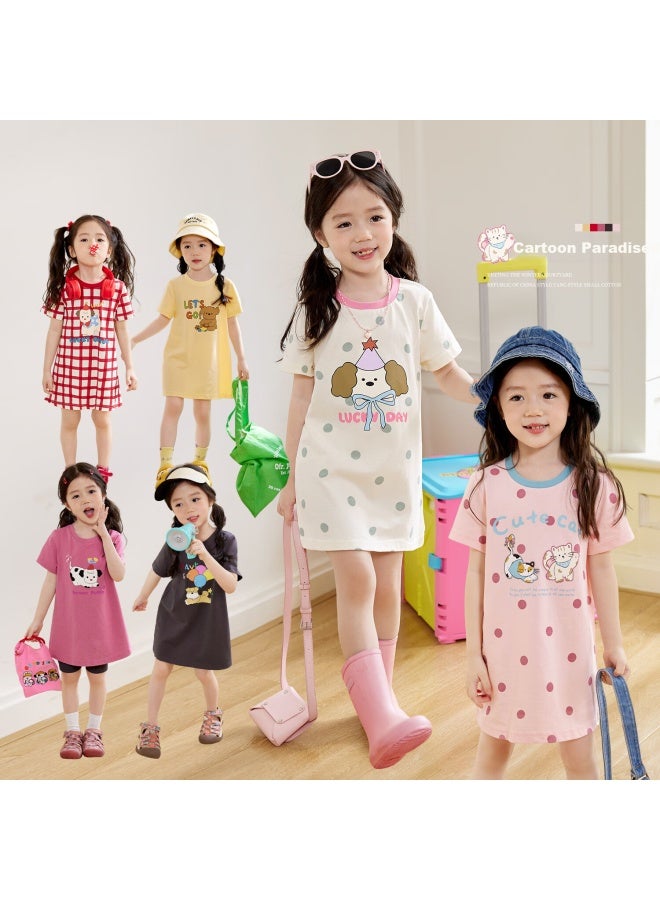 Luson Little O Baby Dress Baby T Dress Girl Cartoon Stylish Summer New Girl'S Dress - Image 2