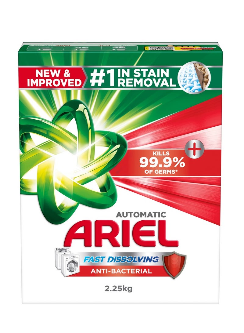 Ariel Anti-Bacterial Fast Dissolving Laundry Detergent Powder 2.25kg - Image 1