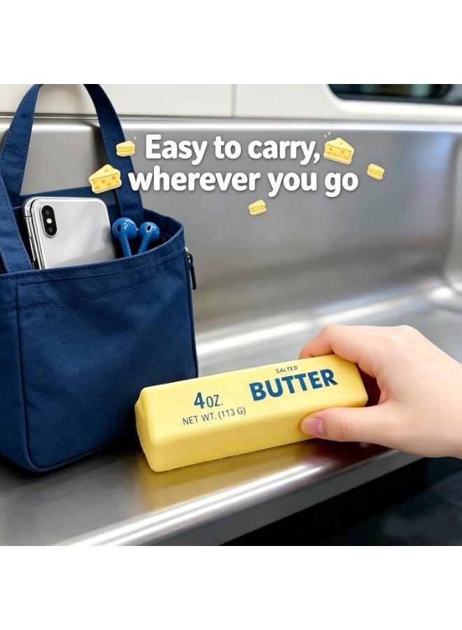 squishy Butter Squishy Toy, Squishy Butter Stick, Butter Stress Toy, Squeeze Butter Squishy - Slow Rising Party Favor Stress Relief Gift for Kids 4-8 8-12 (1pcs Butter Stick) - Image 5