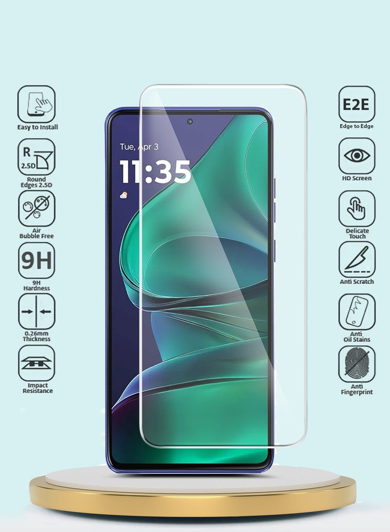 جيماكس واقي شاشة زجاجي مقسّى 9H 2.5D بحواف منحنية لهاتف موتورولا إيدج 60 ستايلس 5G 2025 سلسلة GMAX Premium - شفاف - Image 2