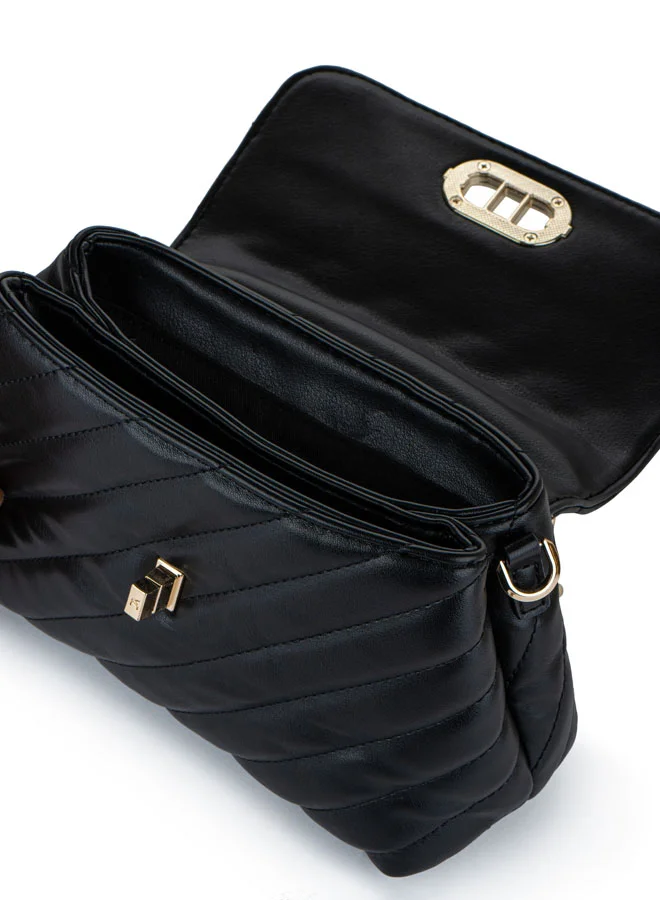 Vincci Women Quilted Shoulder Bag With Chain detail