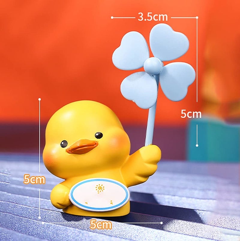 wolpin Car Decor For Car Dashboard Duckling With Car Unscented Air Fresheners 2 Tablets Fan Car Air Vent Interior Decoration Accessories Desk Decorative Showpiece,Cute Duck With Car Perfumes Diffuser - Image 4