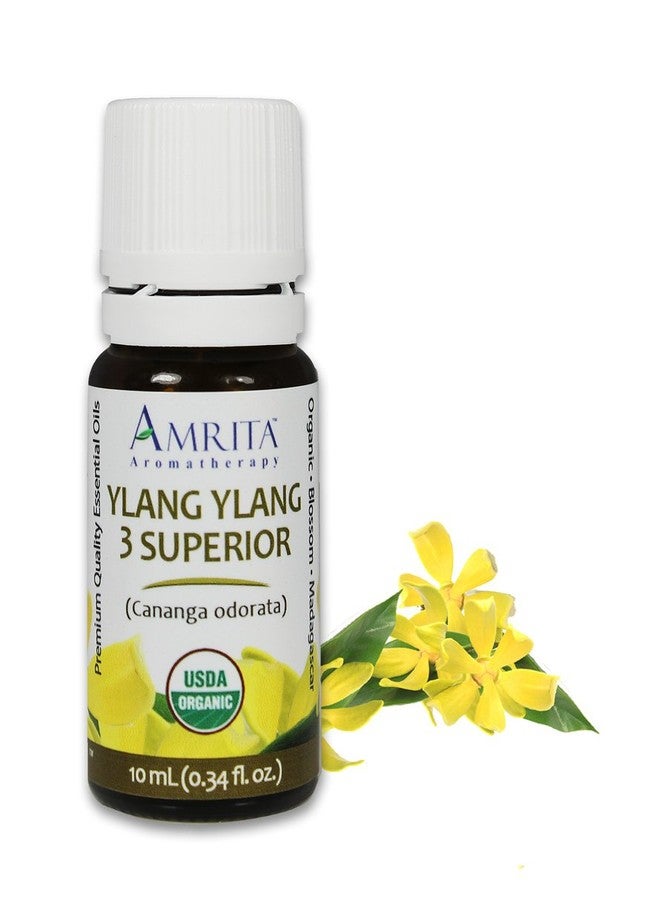 AMRITA Aromatherapy: Organic Ylang Ylang, Superior Essential Oil - Cananga odorata - 100% Pure Undiluted & Therapeutic Grade, Premium Quality Aromatherapy Oils, Tested & Verified - 10ML - Image 1