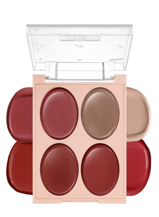 Euphily 4 Colors Cream Blush Palette for Cheek, Facial All in One Blush Makeup Palette, Long-lasting Blendable Matte Cheeks Makeup, Lightweight Moisturizing Face Make Up Made for Mature Skin 02# HONEY - Image 1