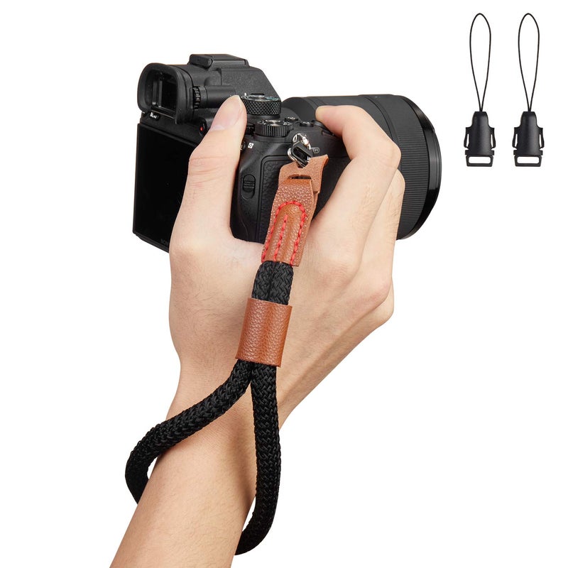 Wanby حزام معصم ناعم من قطن WANBY مع مشبك إطلاق سريع لكاميرات DSLR و SLR - Image 1