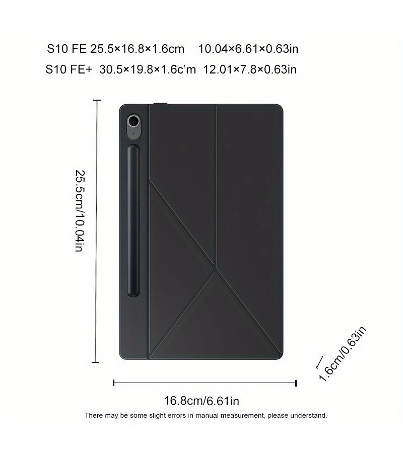 Light Blue Magnetic Case for Samsung Galaxy Tab S10 FE Plus No Bottom Shell - Image 2