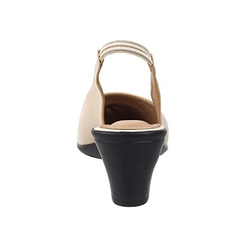 Metro Womens Synthetic Beige Sandals (Size (6 UK (39 EU)) - Image 4