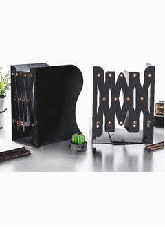 Generic Expandable Bookends Stand Metal Book Organizer Adjustable Bookshelf For Home School Office  - Image 4