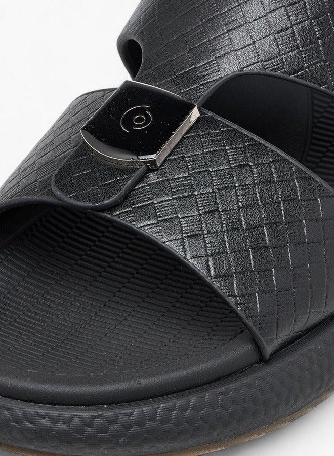 Le Confort Men Textured Slip-On Comfort Sandals - Image 4