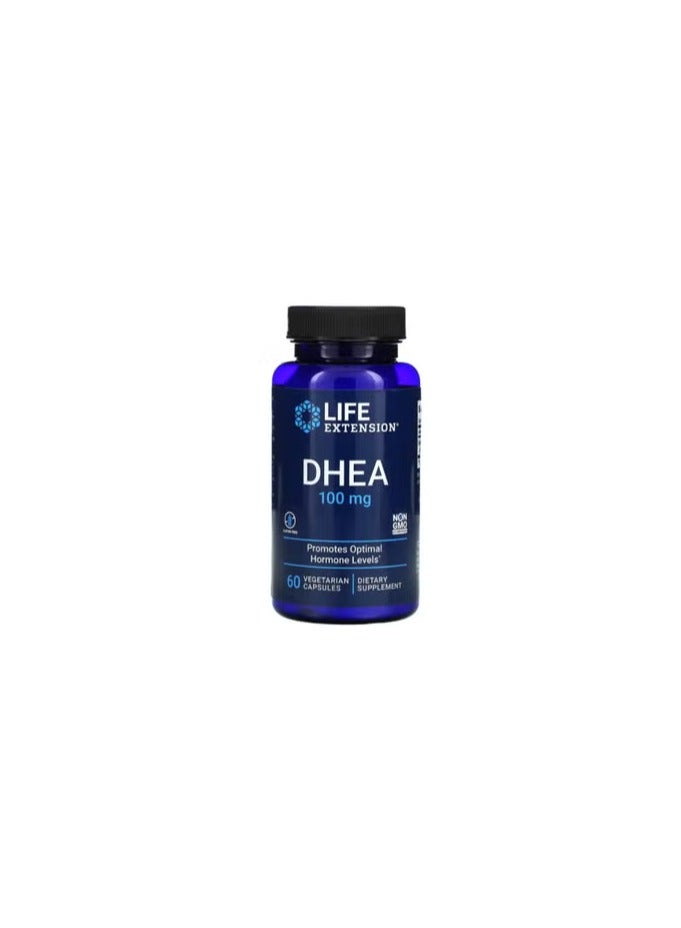 Life Extension DHEA , 100mg Dietary Supplement - 60 Vegetarian Capsules - Image 1