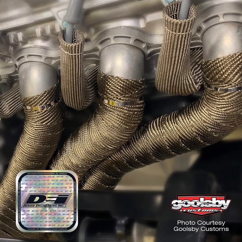 Design Engineering Titanium Exhaust Heat Wrap with Lava Rock Technology - 1"" x 100' - Heat Wrap for Exhaust Pipes, Pliable Exhaust Wrap Tape, Withstands 1800F Direct Heat & 2500F Intermittent Heat - Image 5