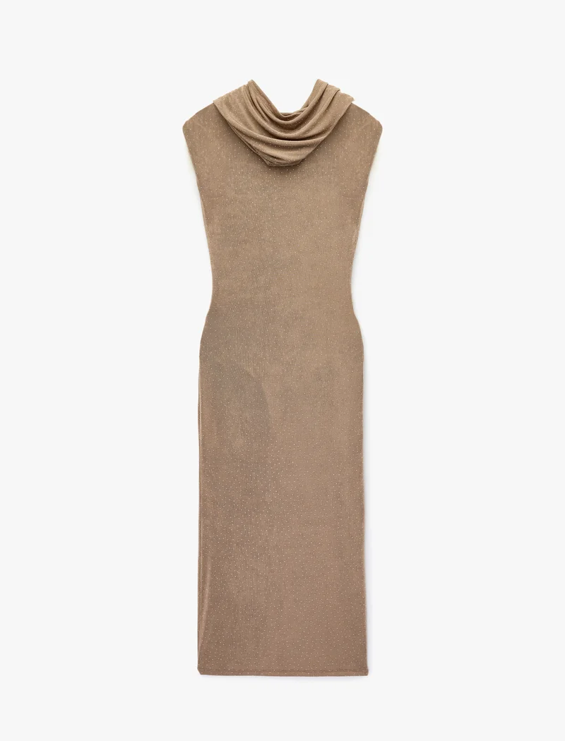 كوتون Hooded Bodycon Dress