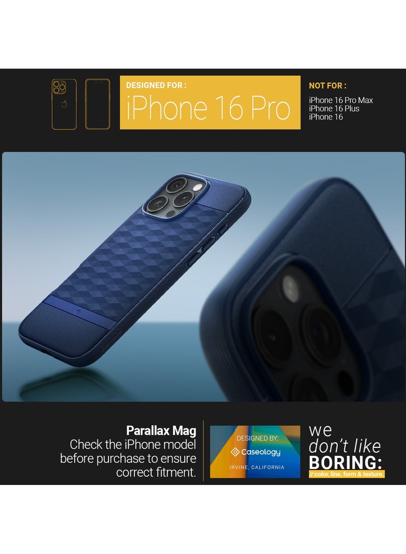 Caseology غطاء ماغ سيف بارالاكس لهاتف آيفون 16 برو - أزرق منتصف الليل - Image 2