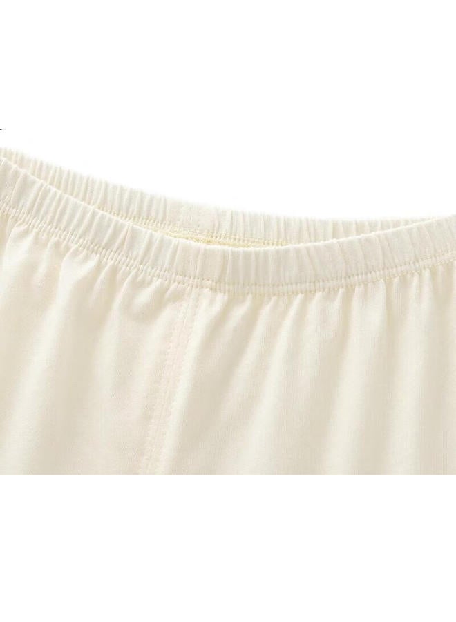 Shu Beiyi Shubeyi Baby Clothing Underwear Set Children's Pajamas Baby Summer Air Conditioning Clothes Pure Cotton Open Autumn Clothes Yellow 100cm - Image 2